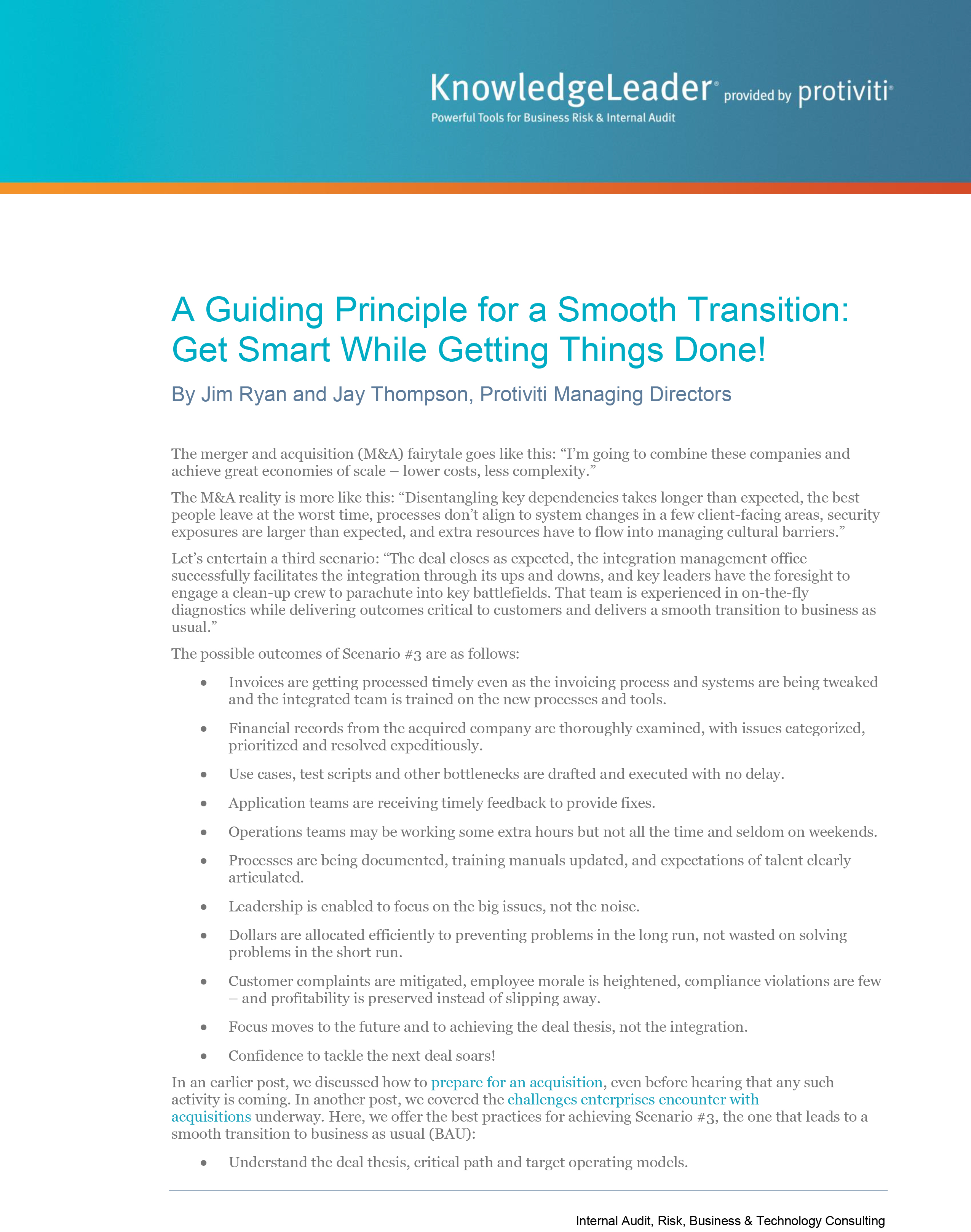 Screenshot of the first page of A Guiding Principle for a Smooth Transition-Get Smart While Getting Things Done