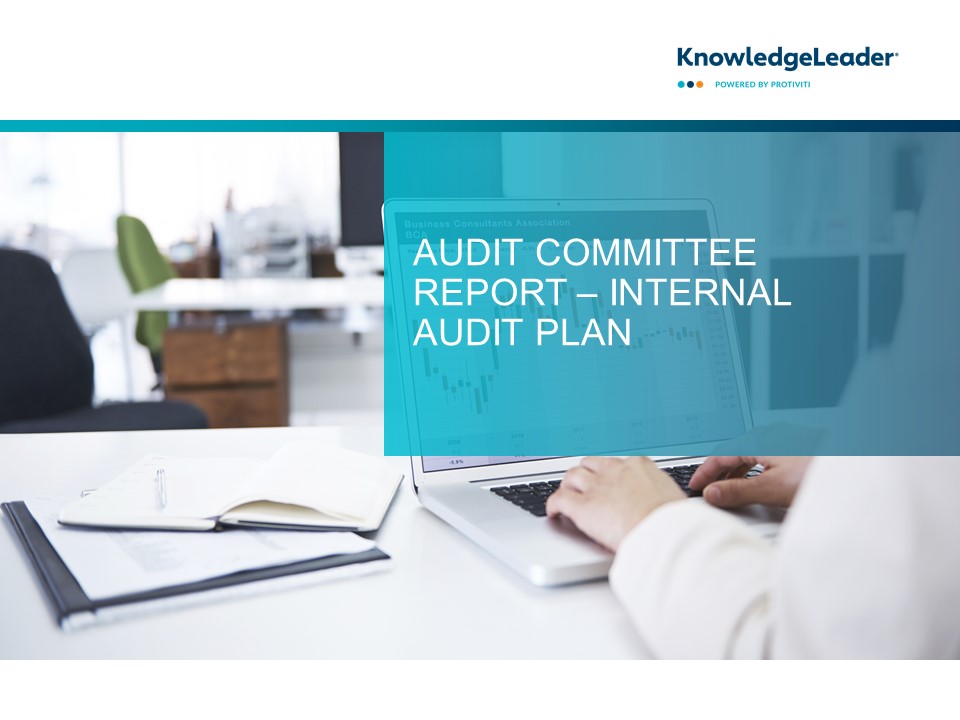 Screenshot of the first page of Audit Committee Report - Internal Audit Plan 