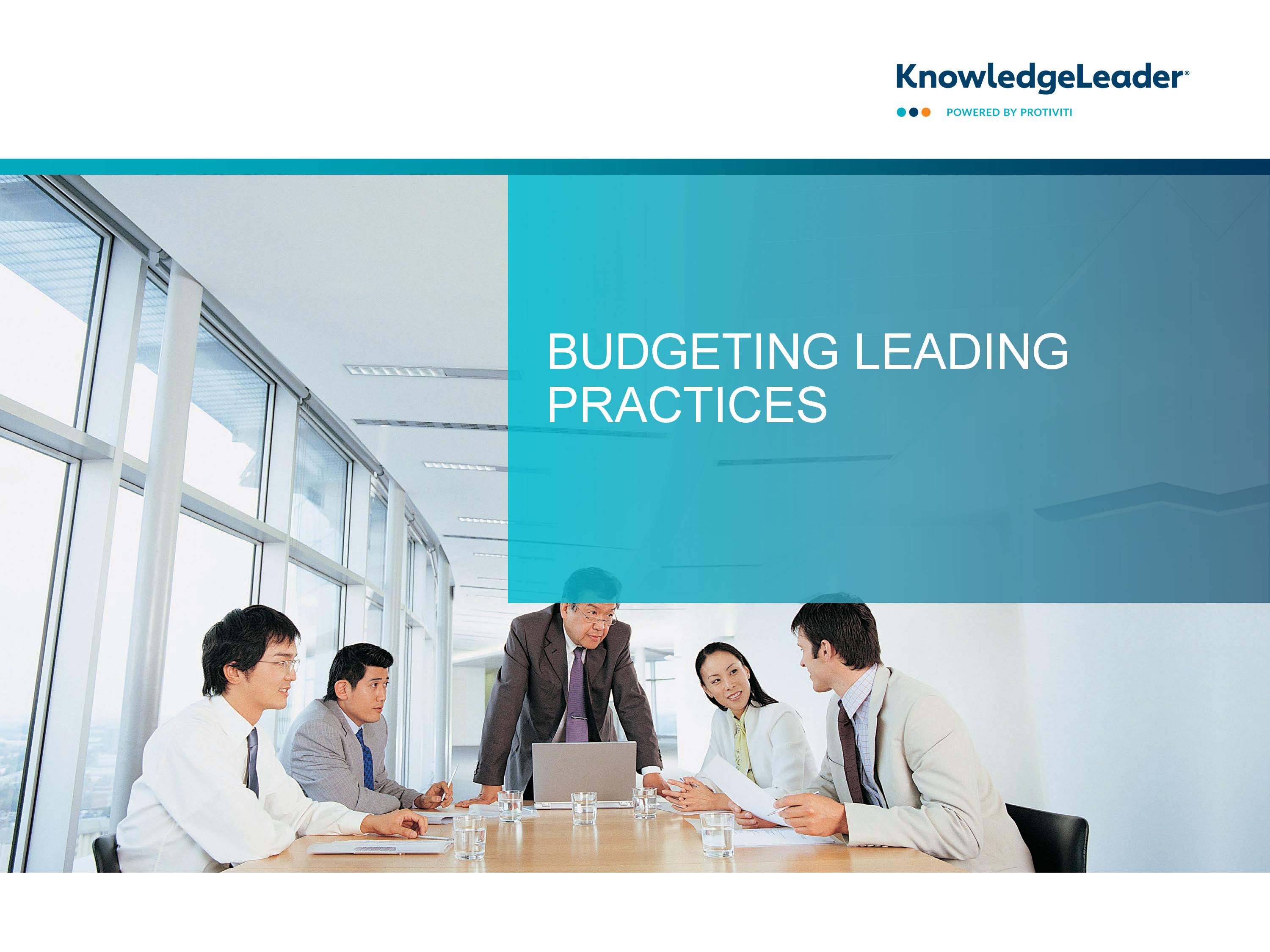 Screenshot of the first page of Budgeting Leading Practices-page-001