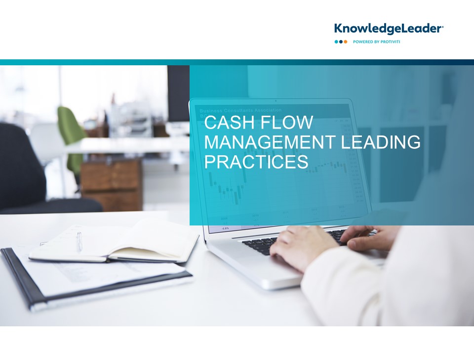 Screenshot of the first page of Cash Flow Management Leading Practices
