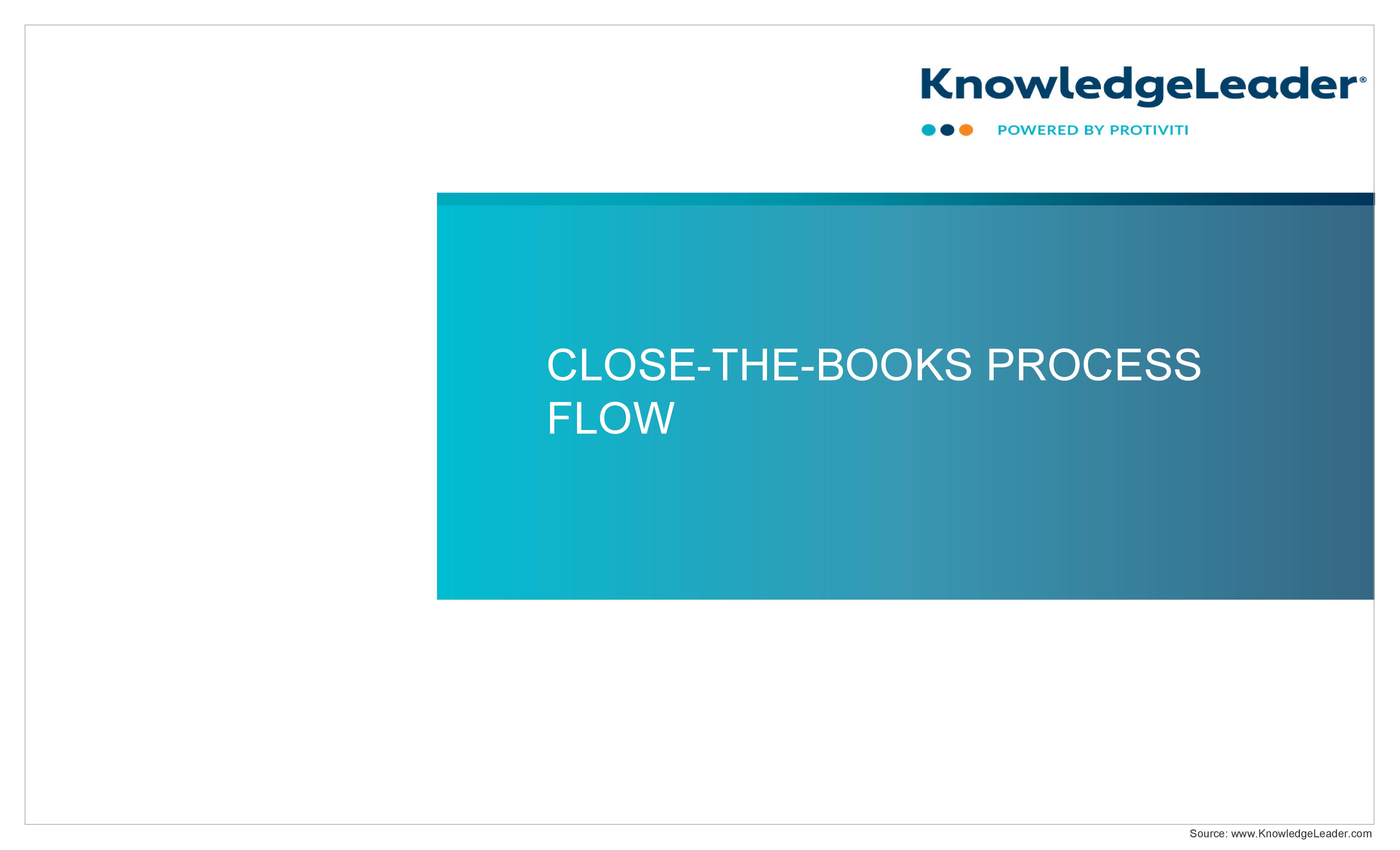 Screenshot of the first page of Close-the-Books Process Flow