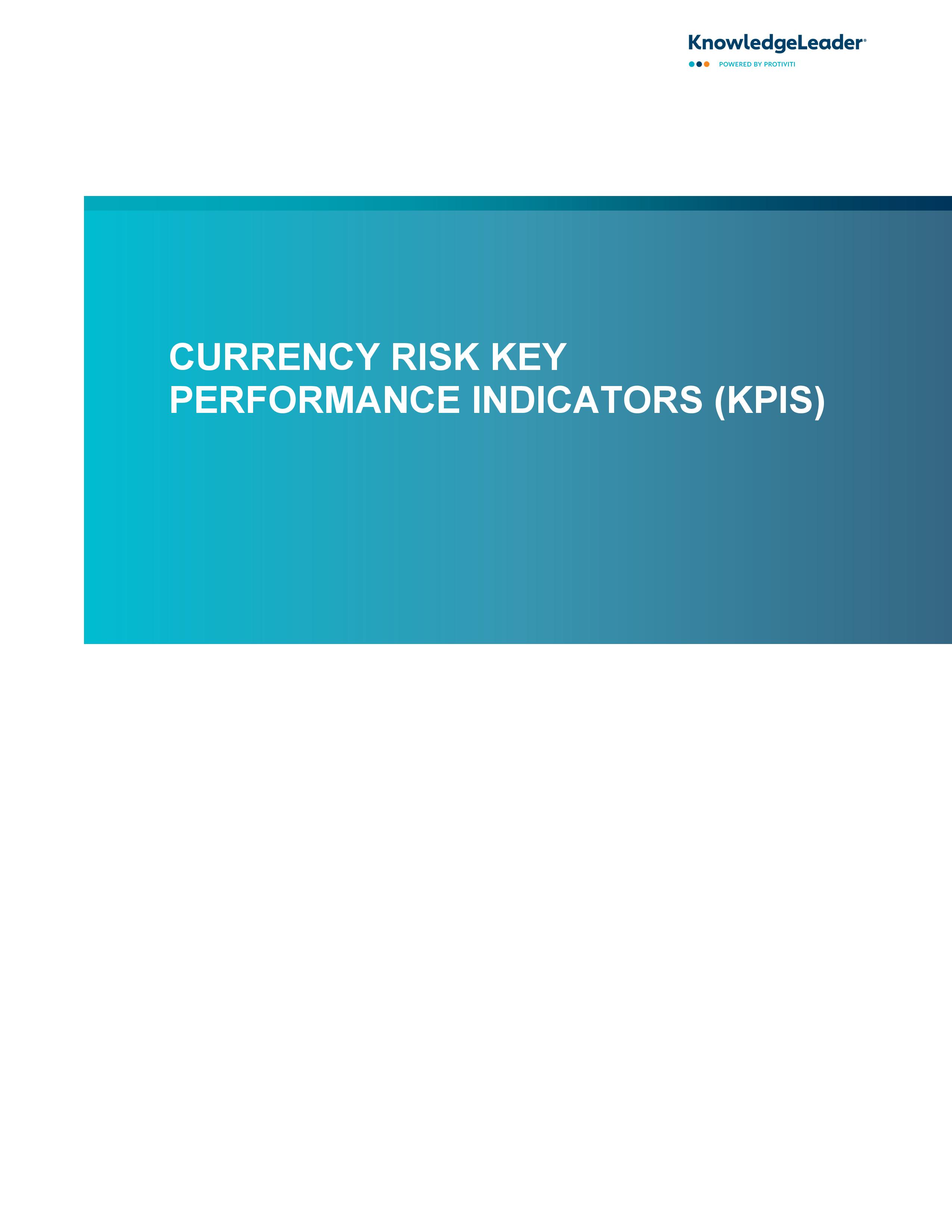 Screenshot of the first page of Currency Risk Key Performance Indicators (KPIs)-page-001