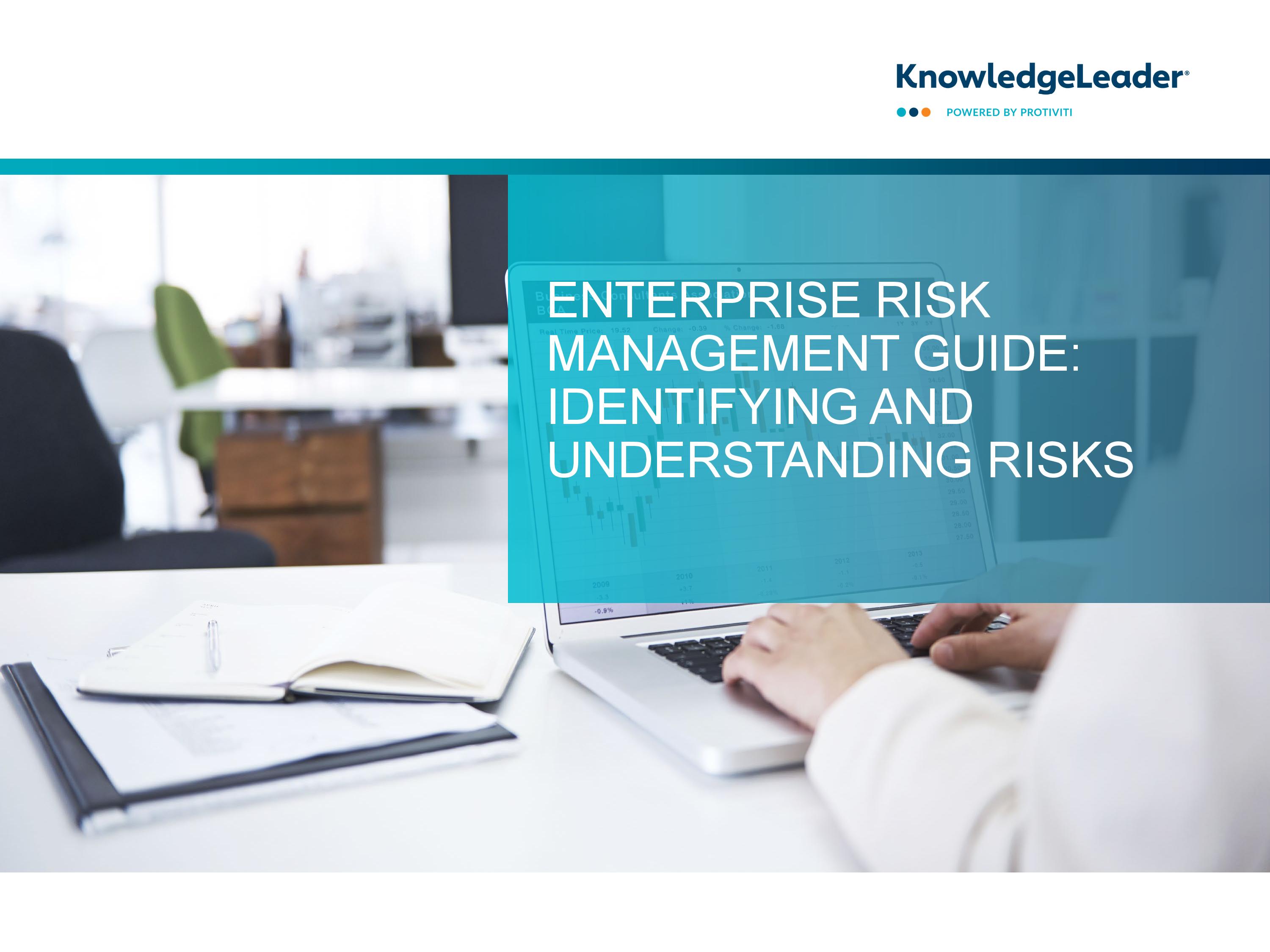 Screenshot of the first page of Enterprise Risk Management Guide Identifying and Understanding Risks-page-001
