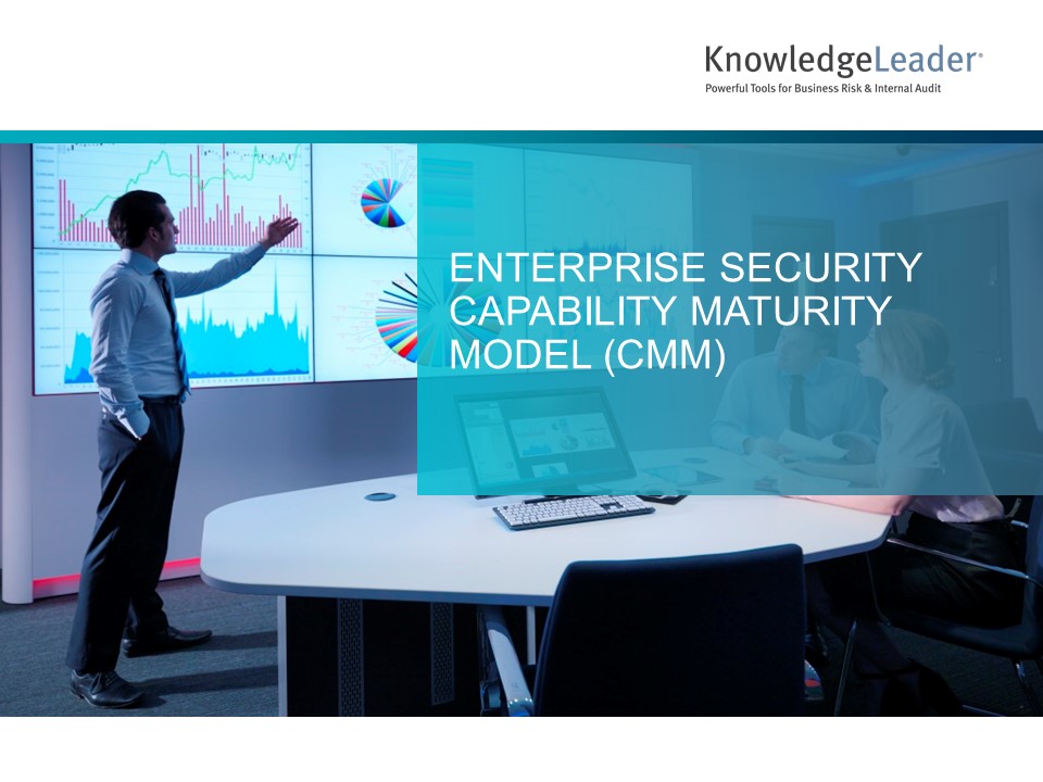Screenshot of the first page of Enterprise Security Capability Maturity Model (CMM)