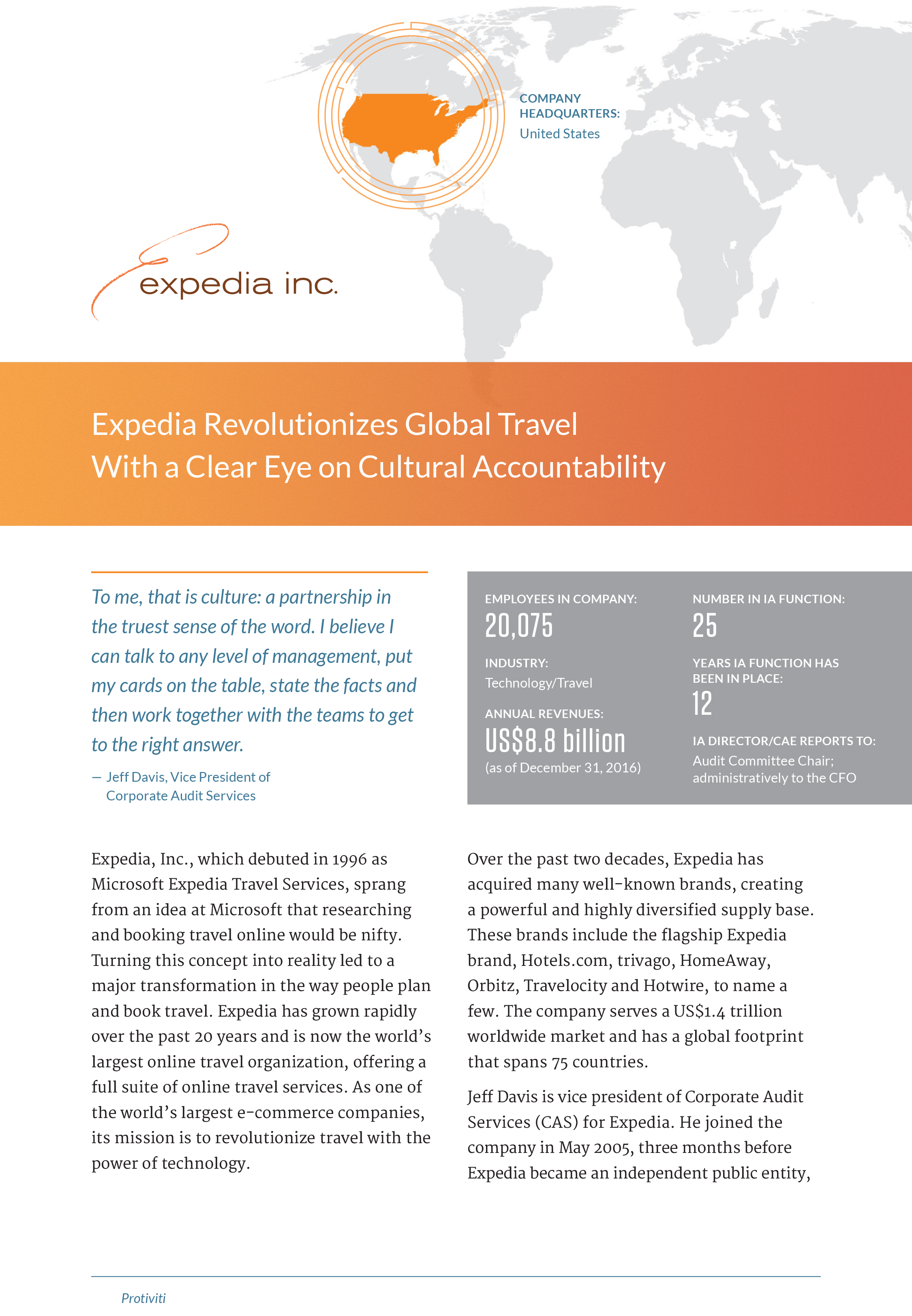 Screenshot of the first page of Expedia Revolutionizes Global Travel With a Clear Eye on Cultural Accountability