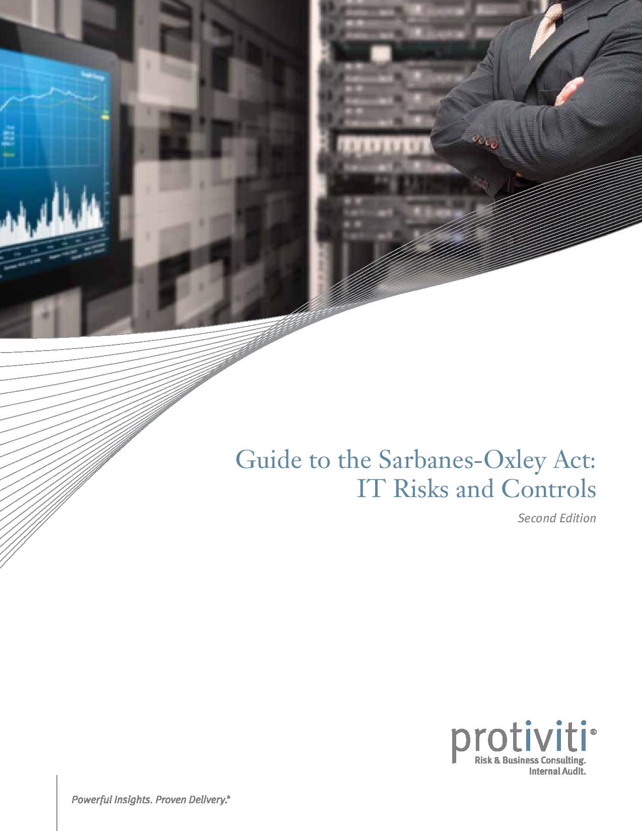Screenshot of the first page of Guide to the Sarbanes-Oxley Act IT Risks and Controls Second Edition