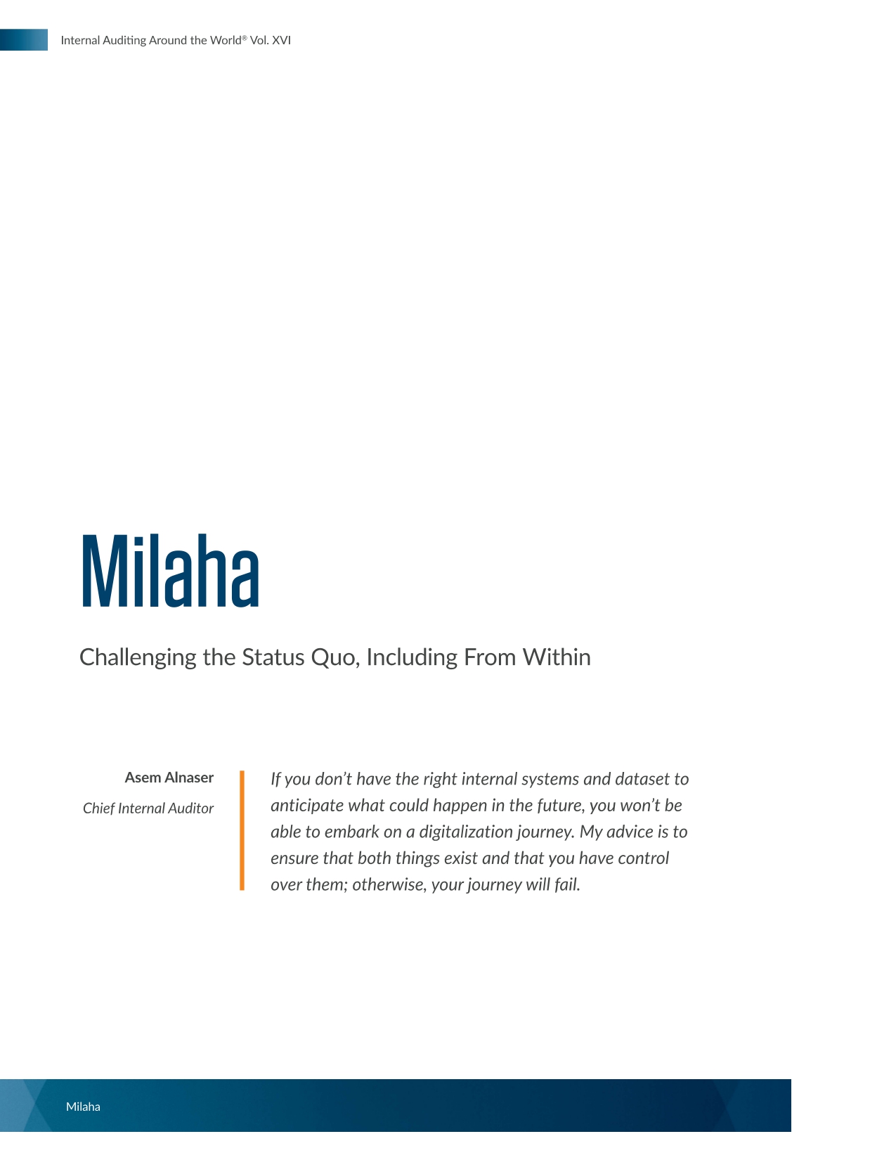 Screenshot of the first page of IAAroundWorld16 Protiviti Milaha