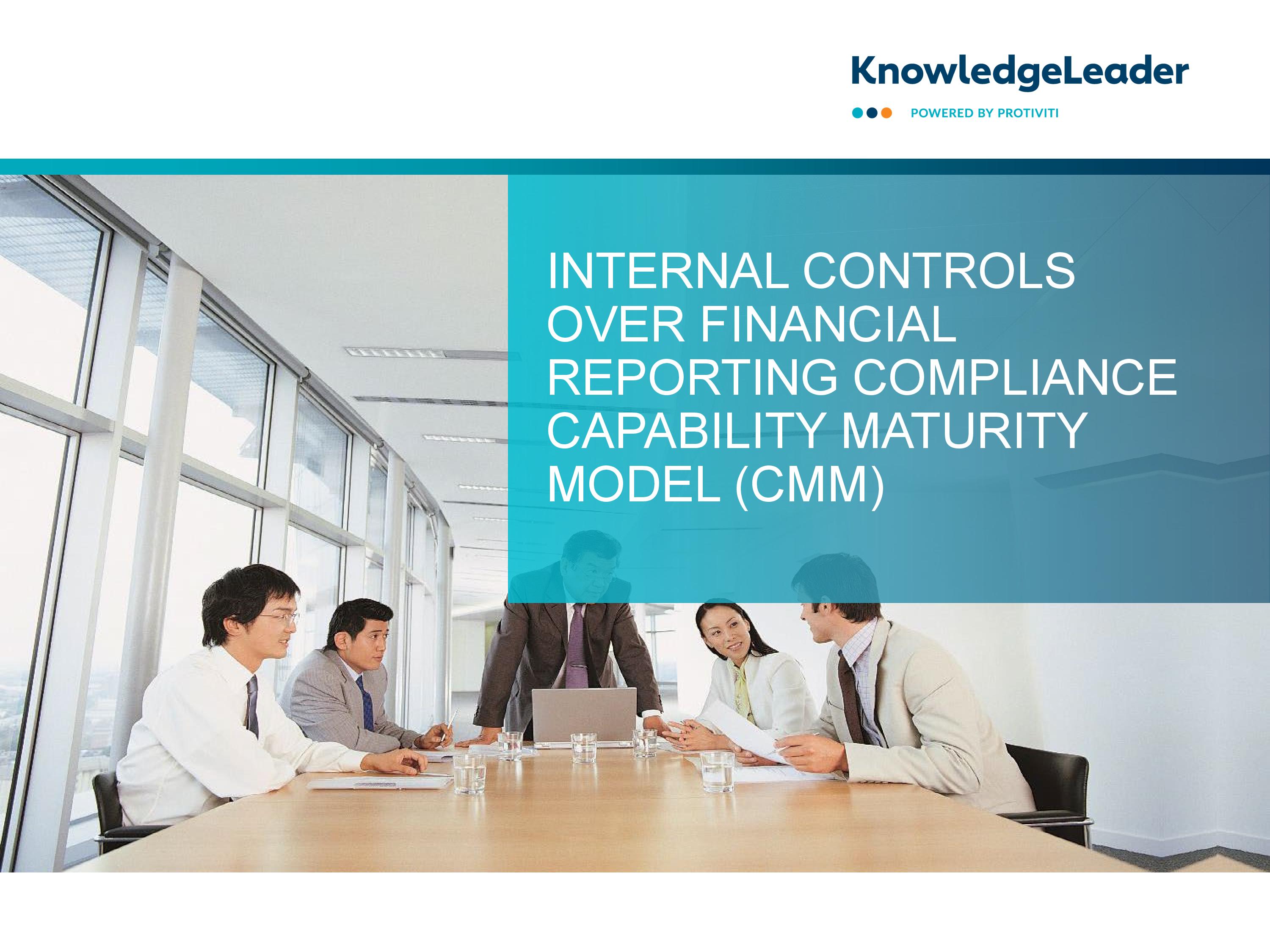 Screenshot of the first page of Internal Controls Over Financial Reporting Compliance Capability Maturity Model (CMM)-page-001
