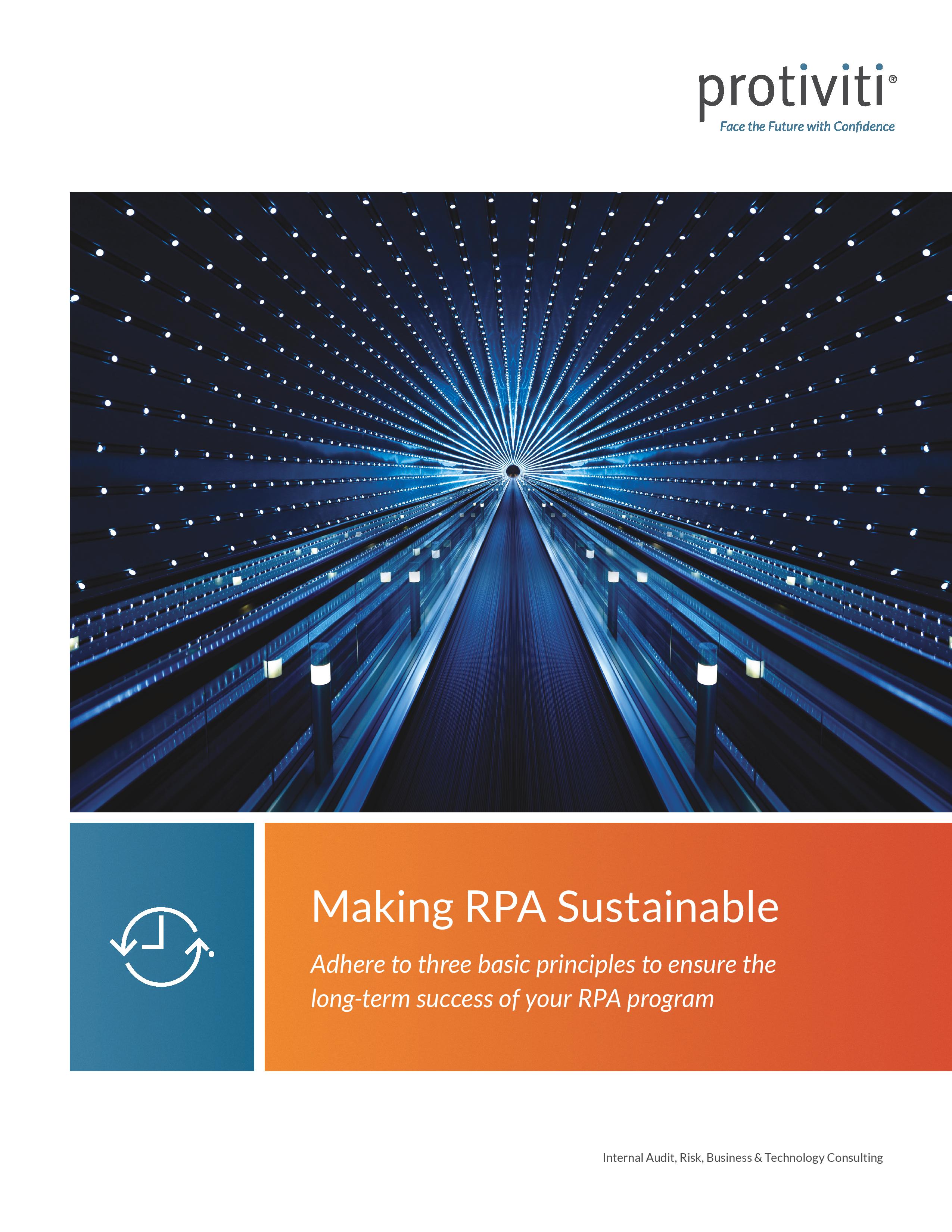 Screenshot of the first page of Making RPA Sustainable