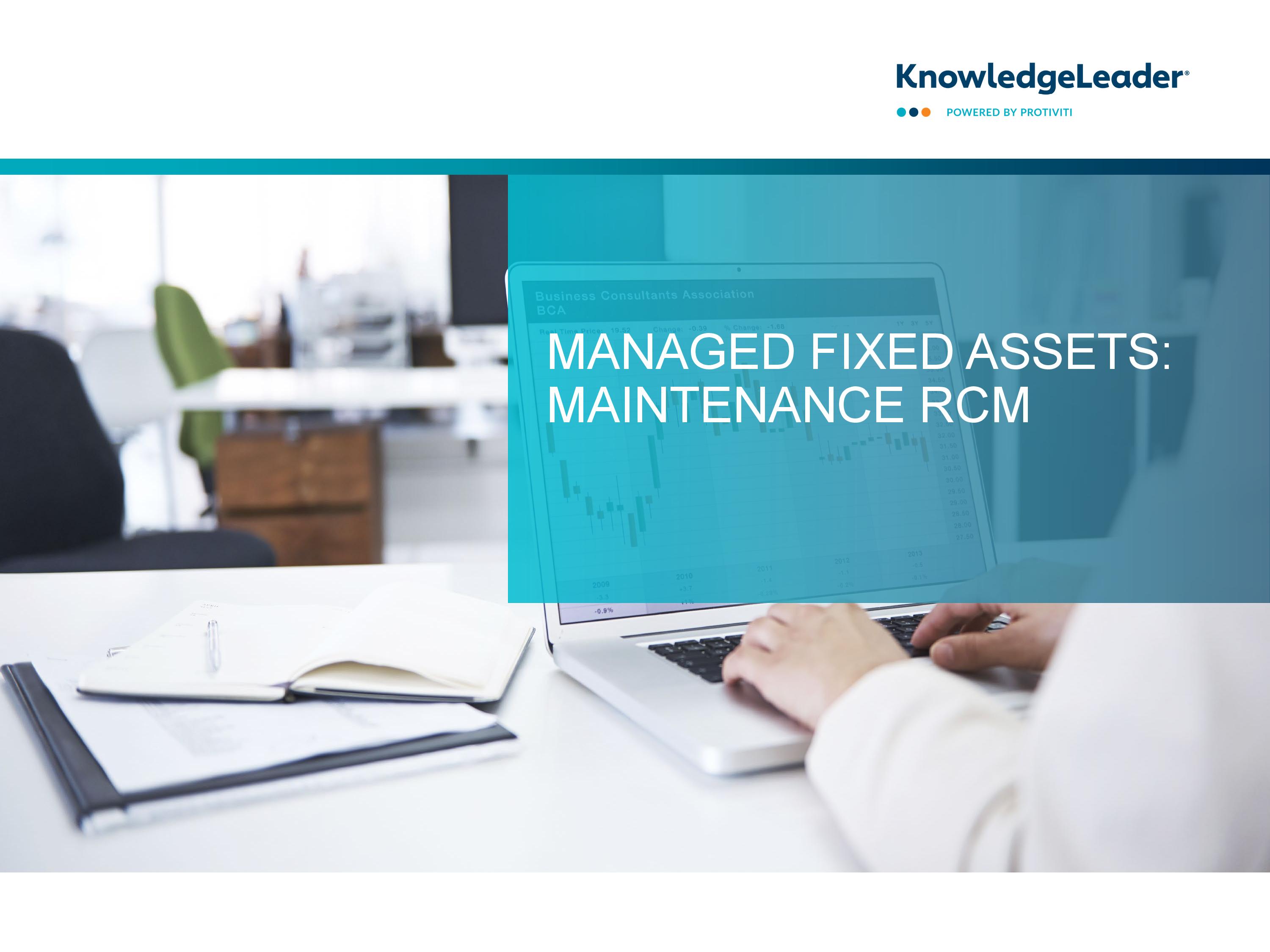 Managed Fixed Assets Maintenance RCM