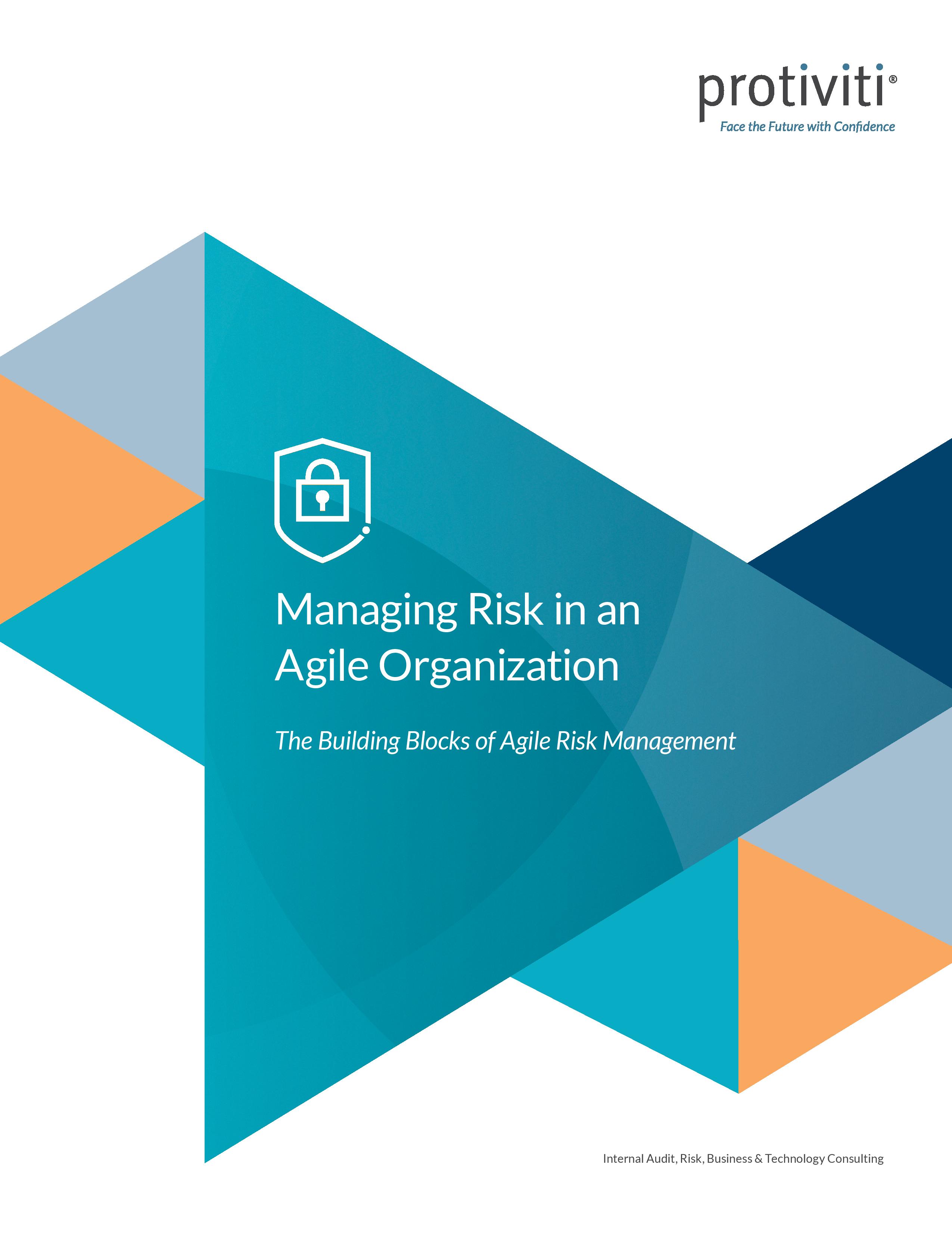 Screenshot of the first page of Managing Risk in an Agile Organization