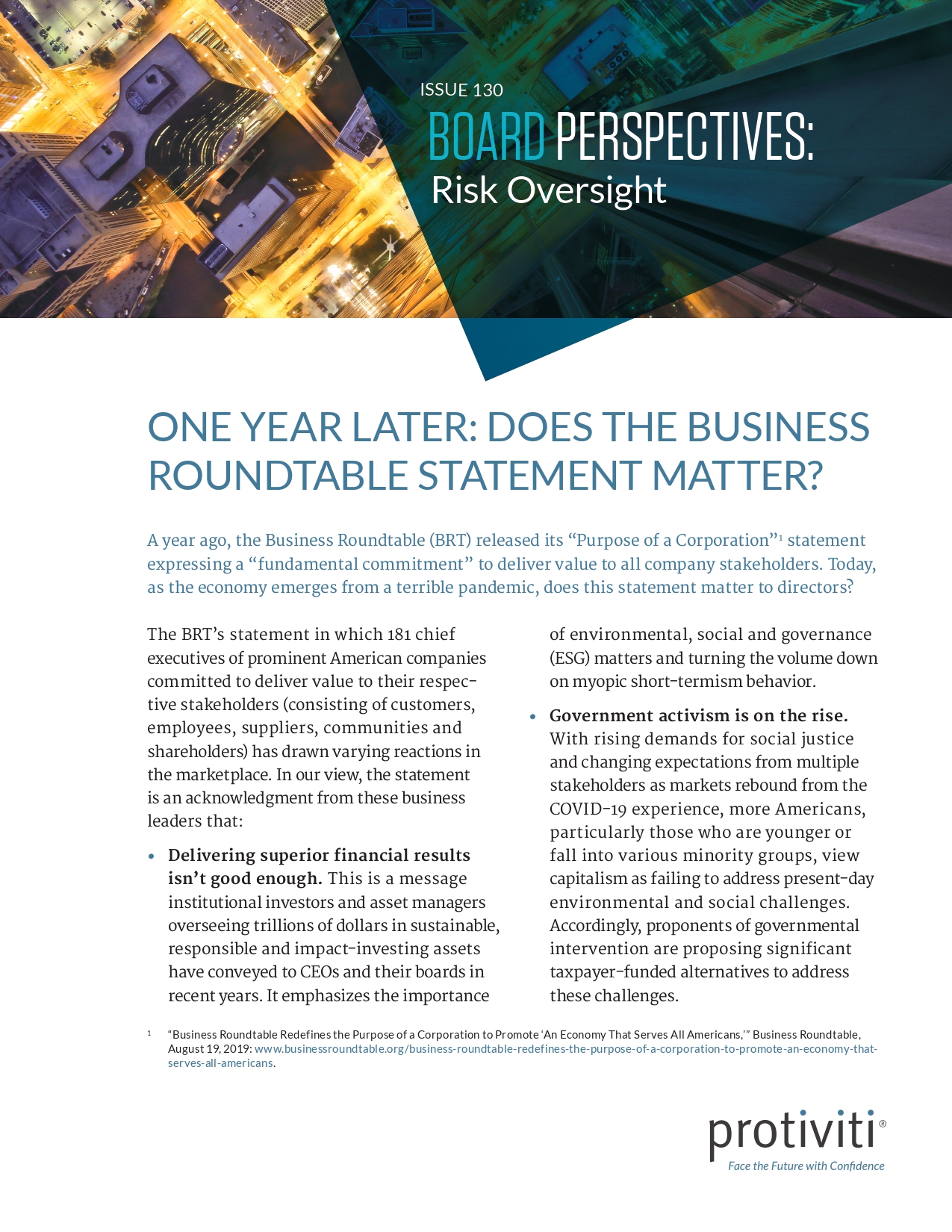 Screenshot of One Year Later: Does The Business Roundtable Statement Matter?