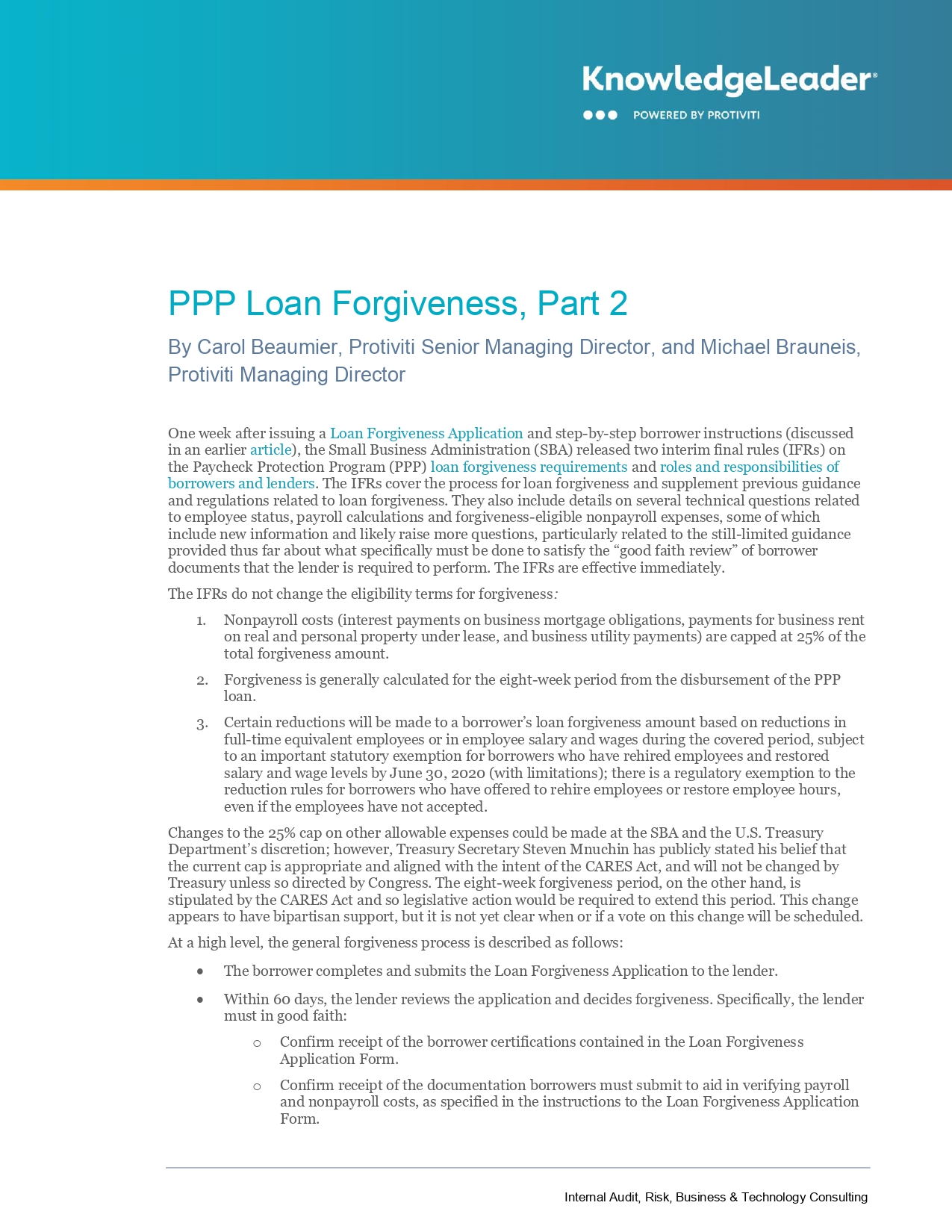 Screenshot of PPP Loan Forgiveness, Part 2