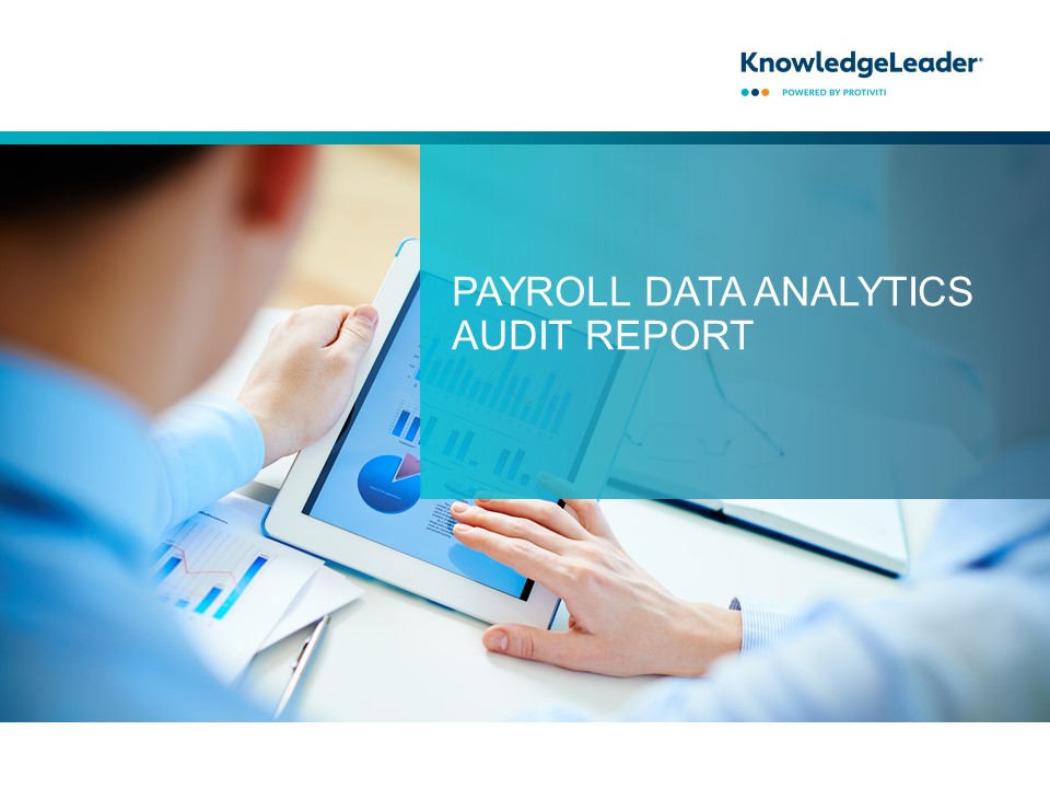 Screenshot of the first page of the Payroll Data Analytics Audit Report