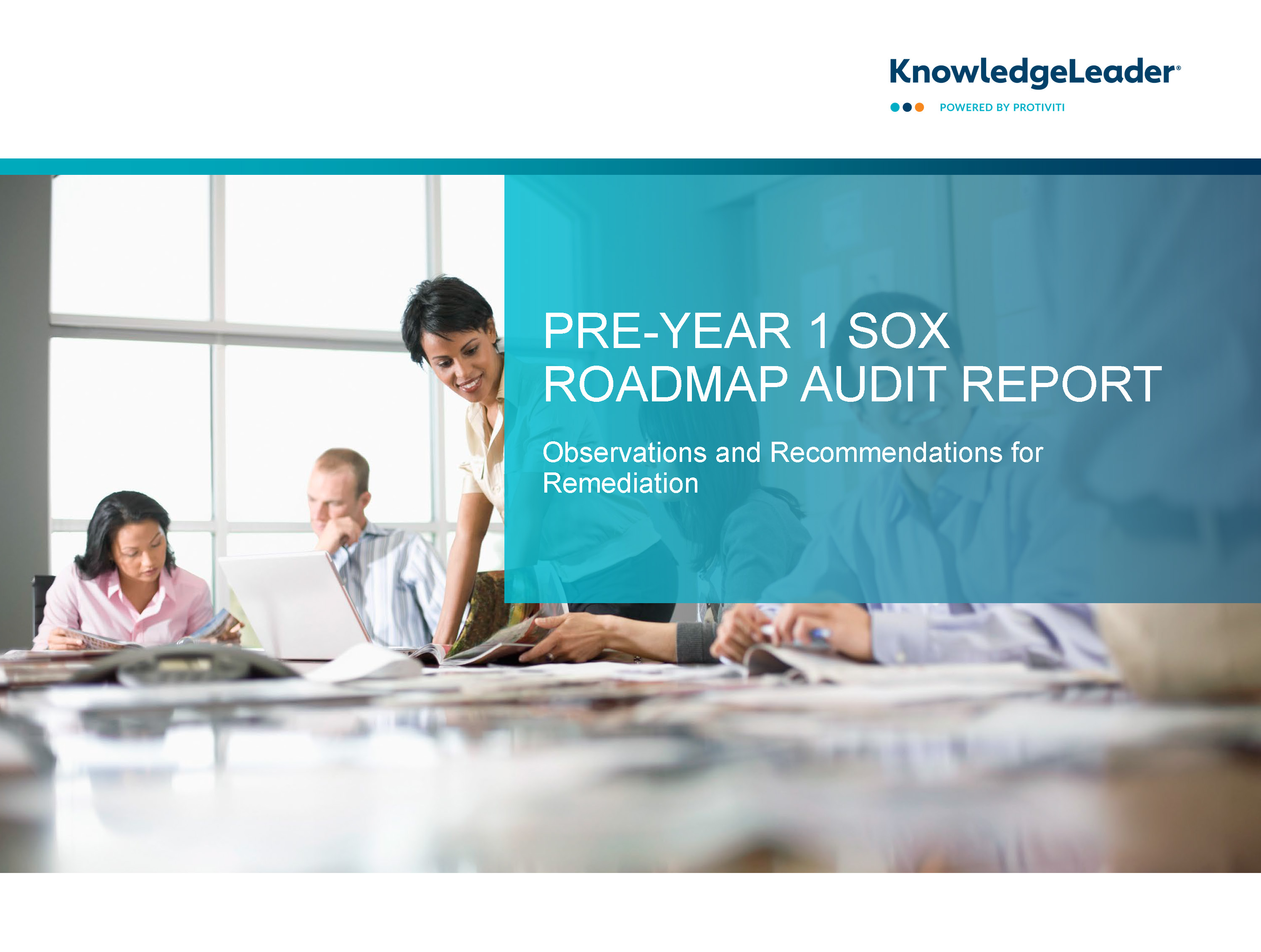 Screenshot of the first page of Pre-Year 1 SOX Roadmap Audit Report