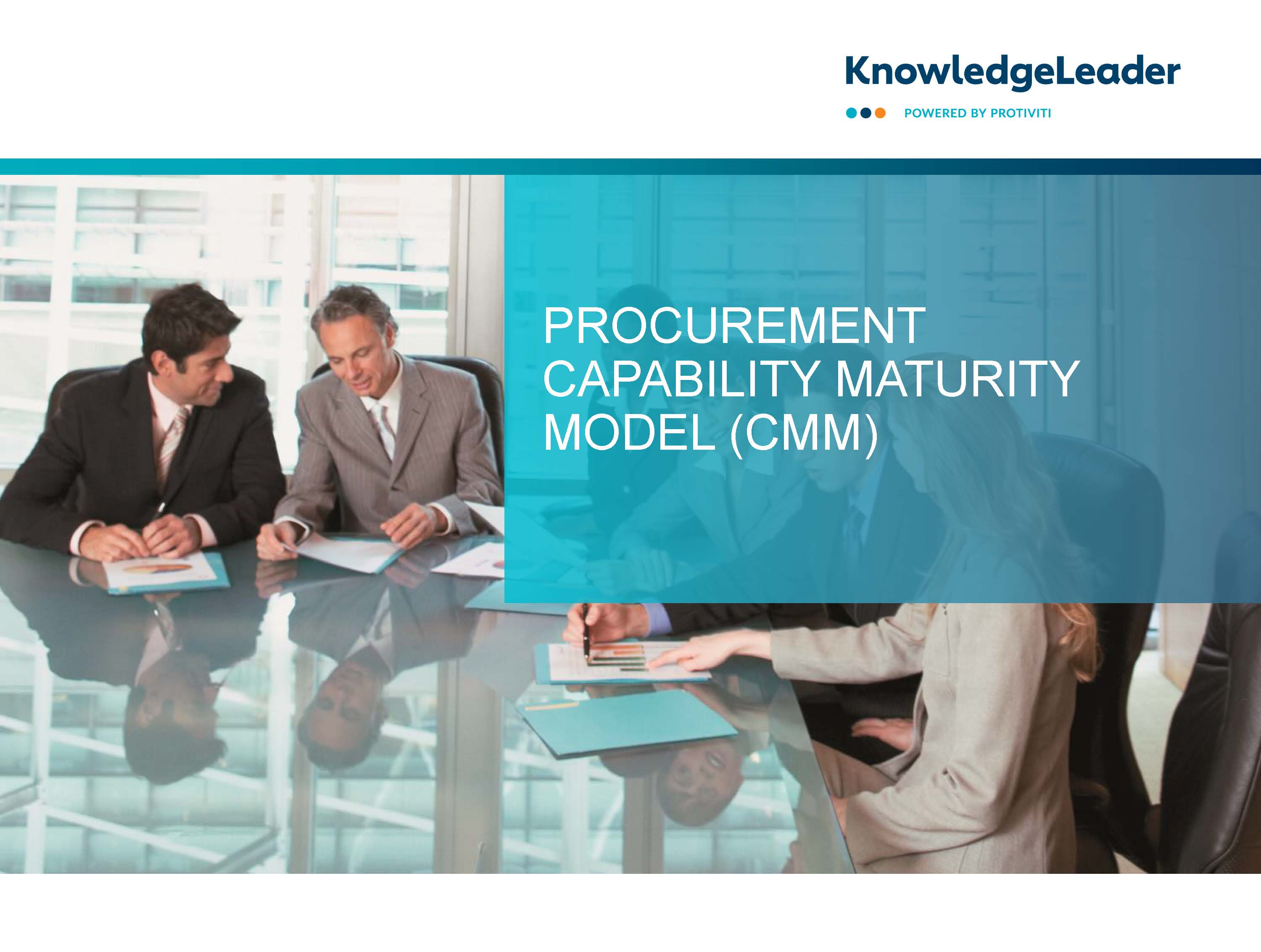 Screenshot of the first page of Procurement Capability Maturity Model (CMM)