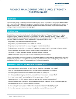 Project Management Office (PMO) Strength Questionnaire
