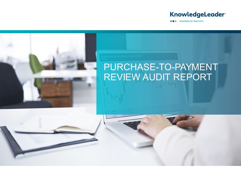 Screenshot of the first page of Purchase-to-Payment Review Audit Report