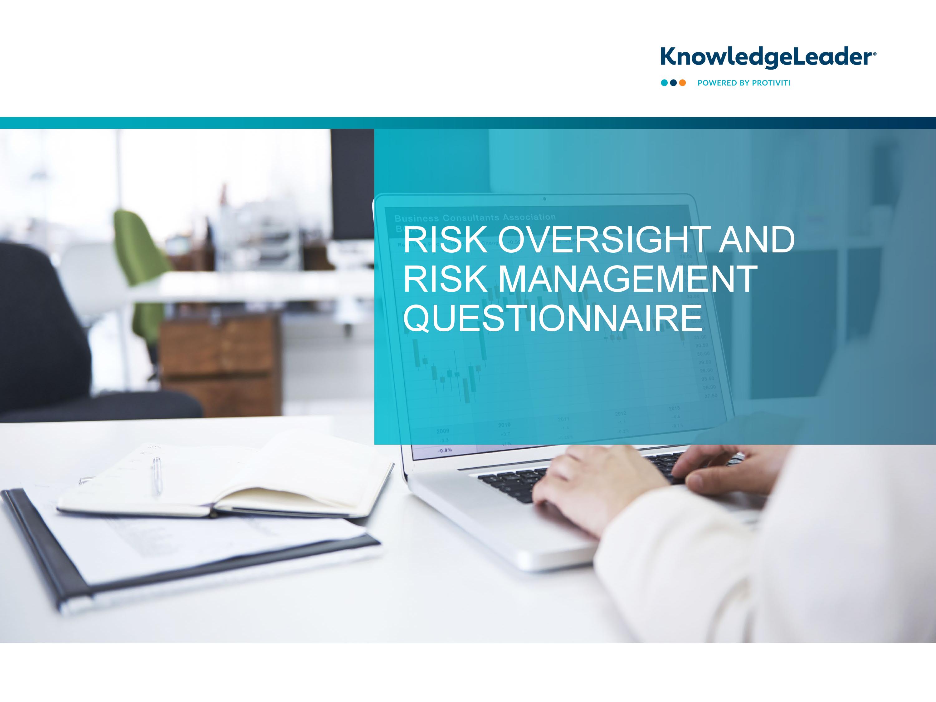 Risk Oversight and Risk Management Questionnaire