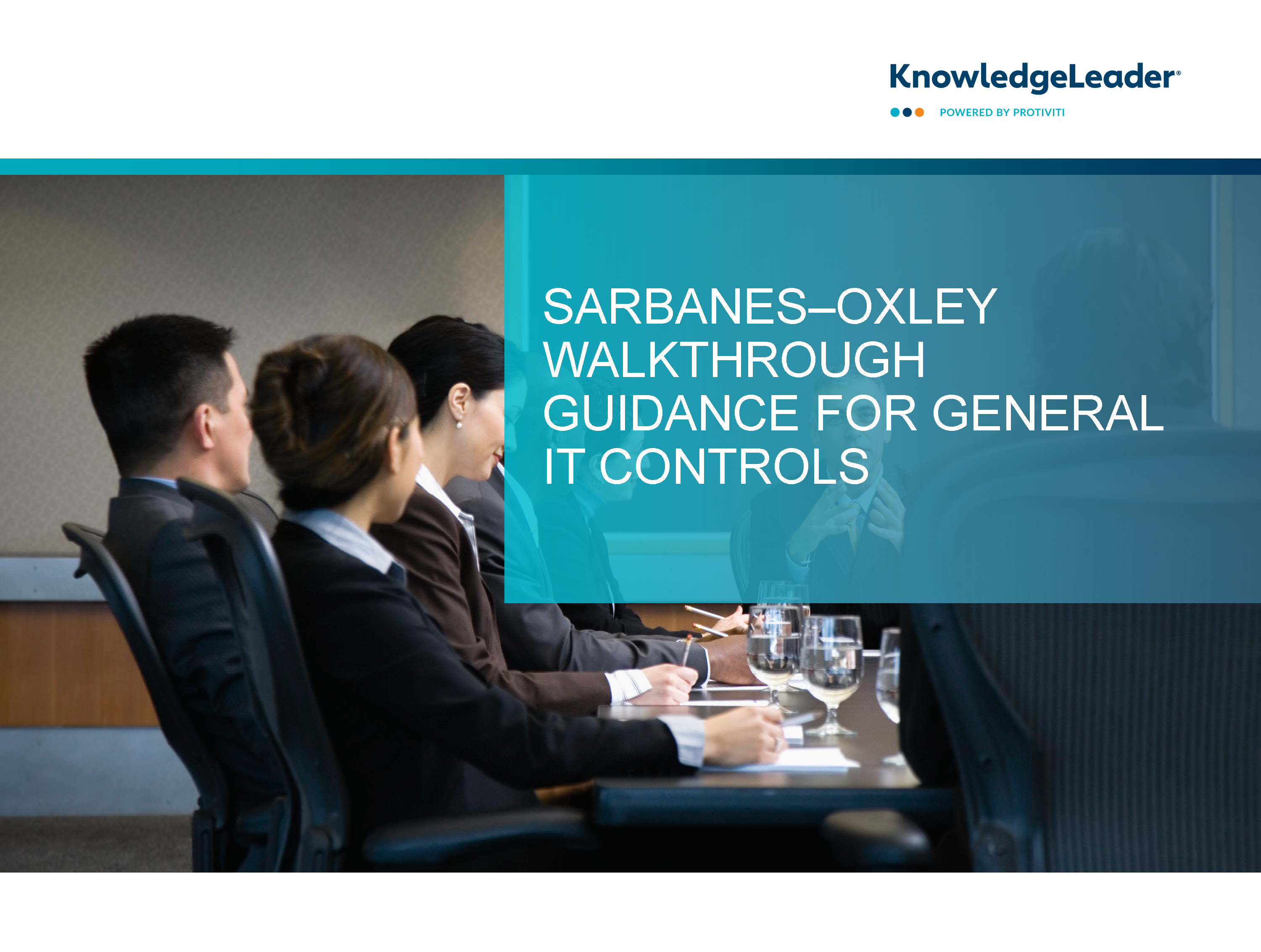 Screenshot of the first page of Sarbanes Oxley Walkthrough Guidance for General IT Controls