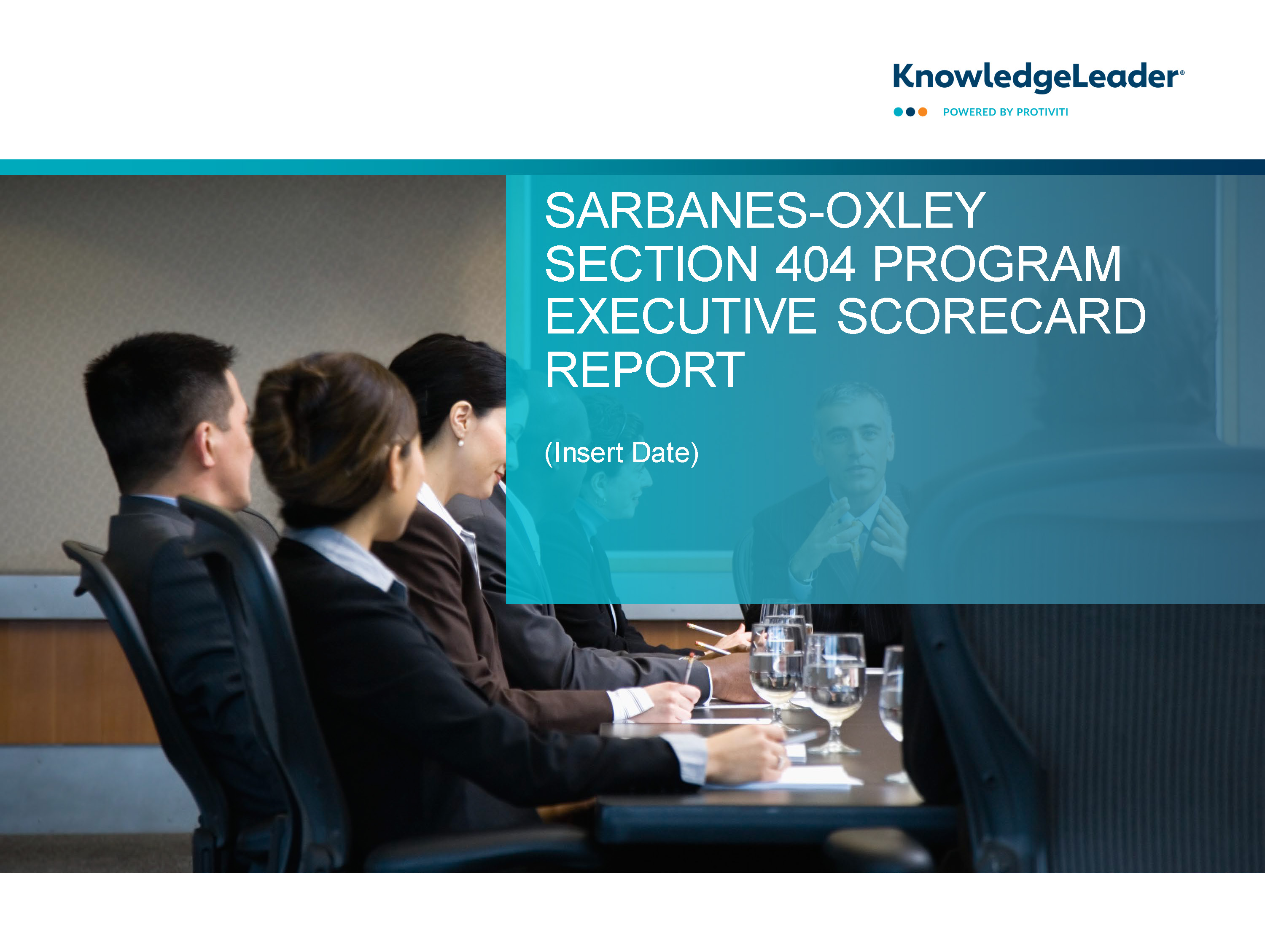 Screenshot of the first page of Sarbanes-Oxley Section 404 Program Executive Scorecard Report