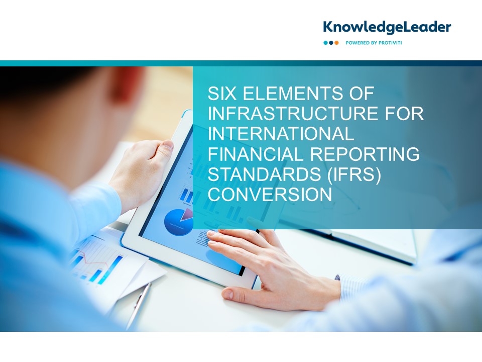 Screenshot of the first page of Six Elements of Infrastructure for International Financial Reporting Standards (IFRS) Conversion