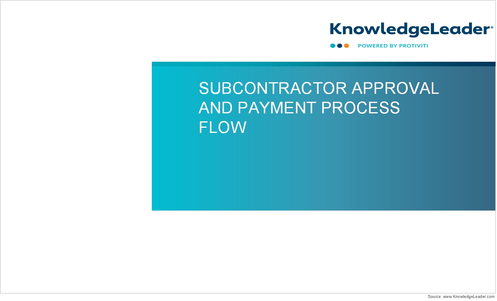 Screenshot of the first page of Subcontractor Approval and Payment Process Flow - Formatted