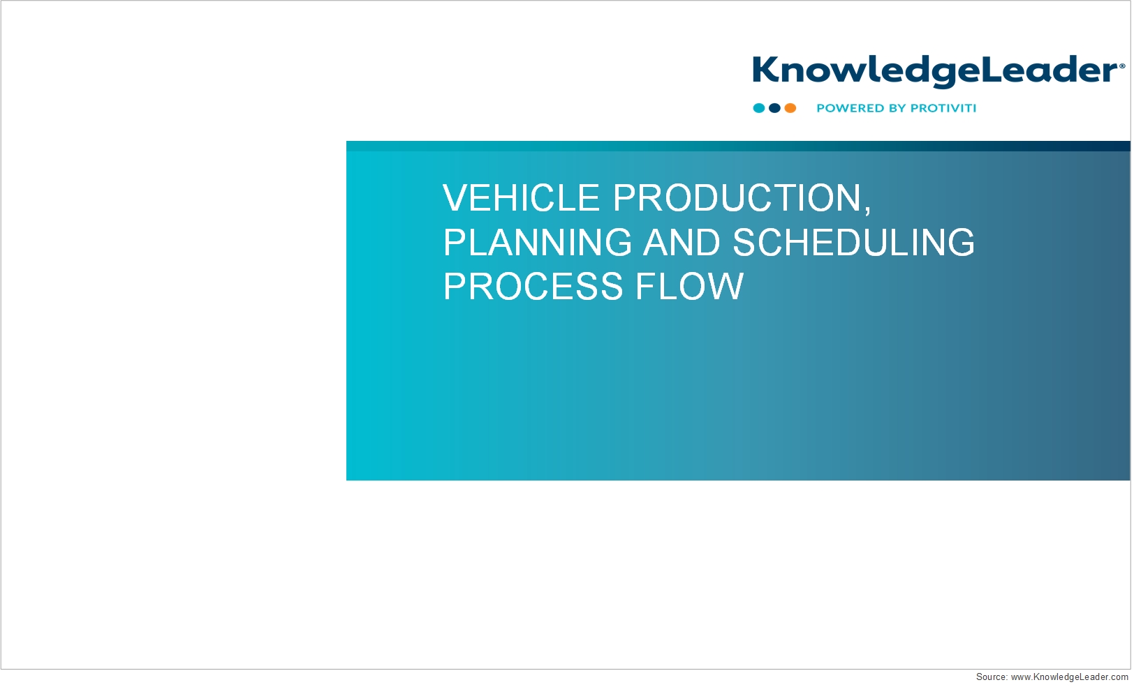 Screenshot of the first page of Vehicle Production, Planning and Scheduling Process Flow