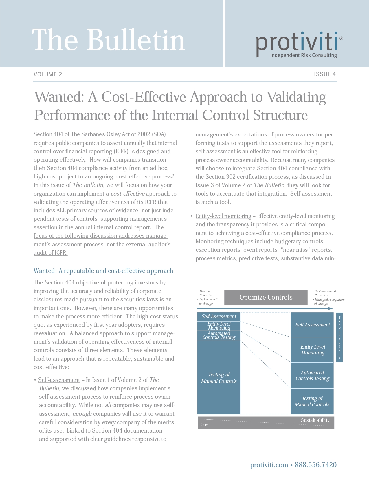Screenshot of the first page of Wanted: A Cost-Effective Approach to Validating Performance of the Internal Control Structure