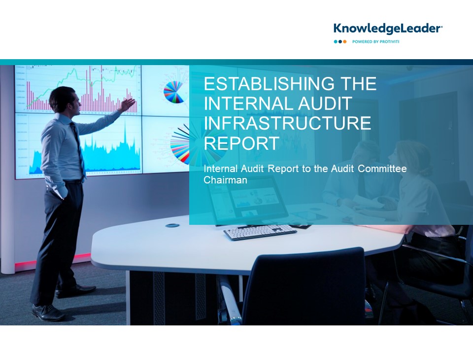 Establishing the Internal Audit Infrastructure Report