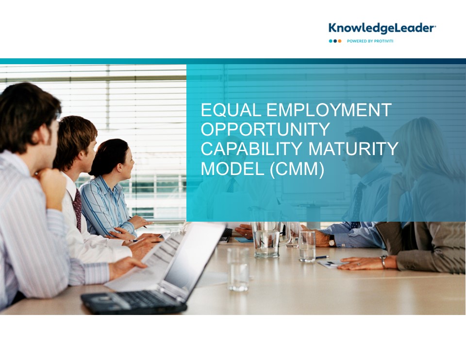 Screenshot of the first page of Equal Employment Opportunity Capability Maturity Model (CMM)