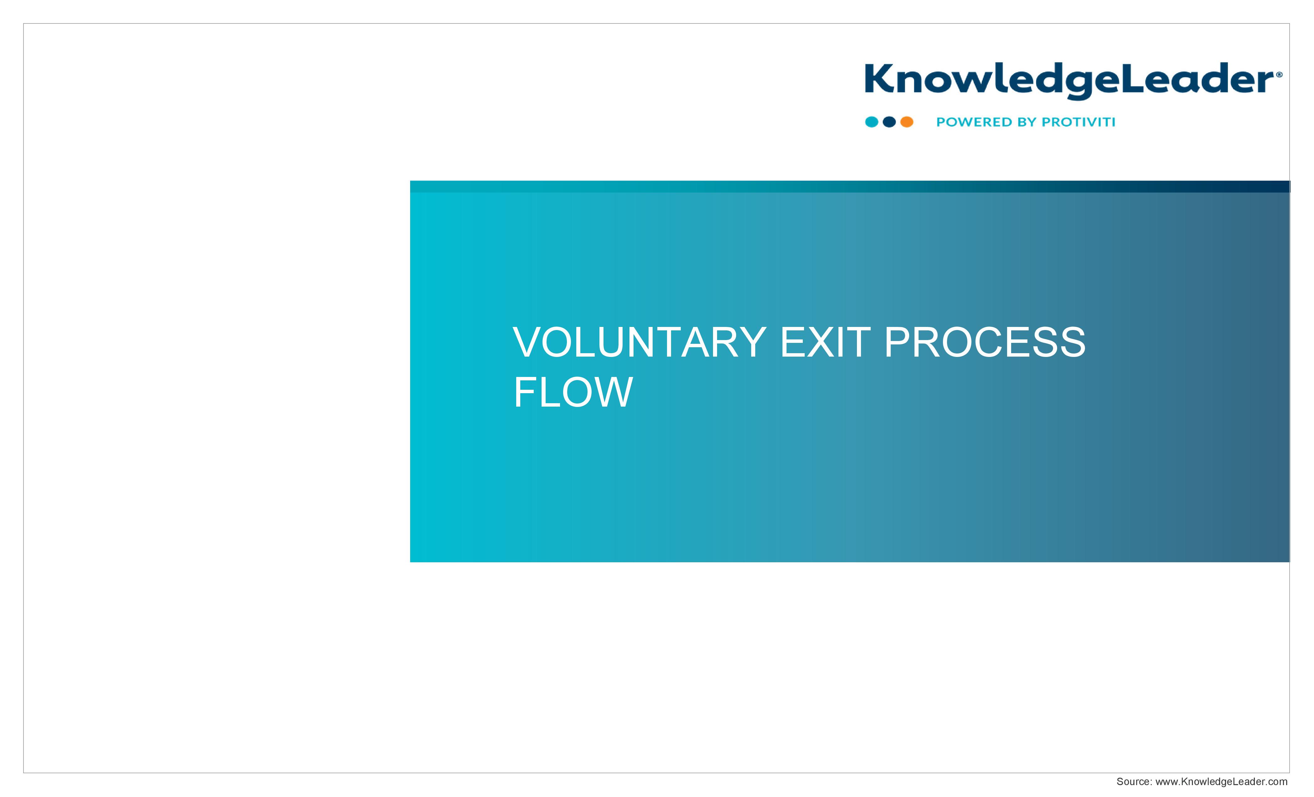 screenshot of the first page of Voluntary Exit Process Flow