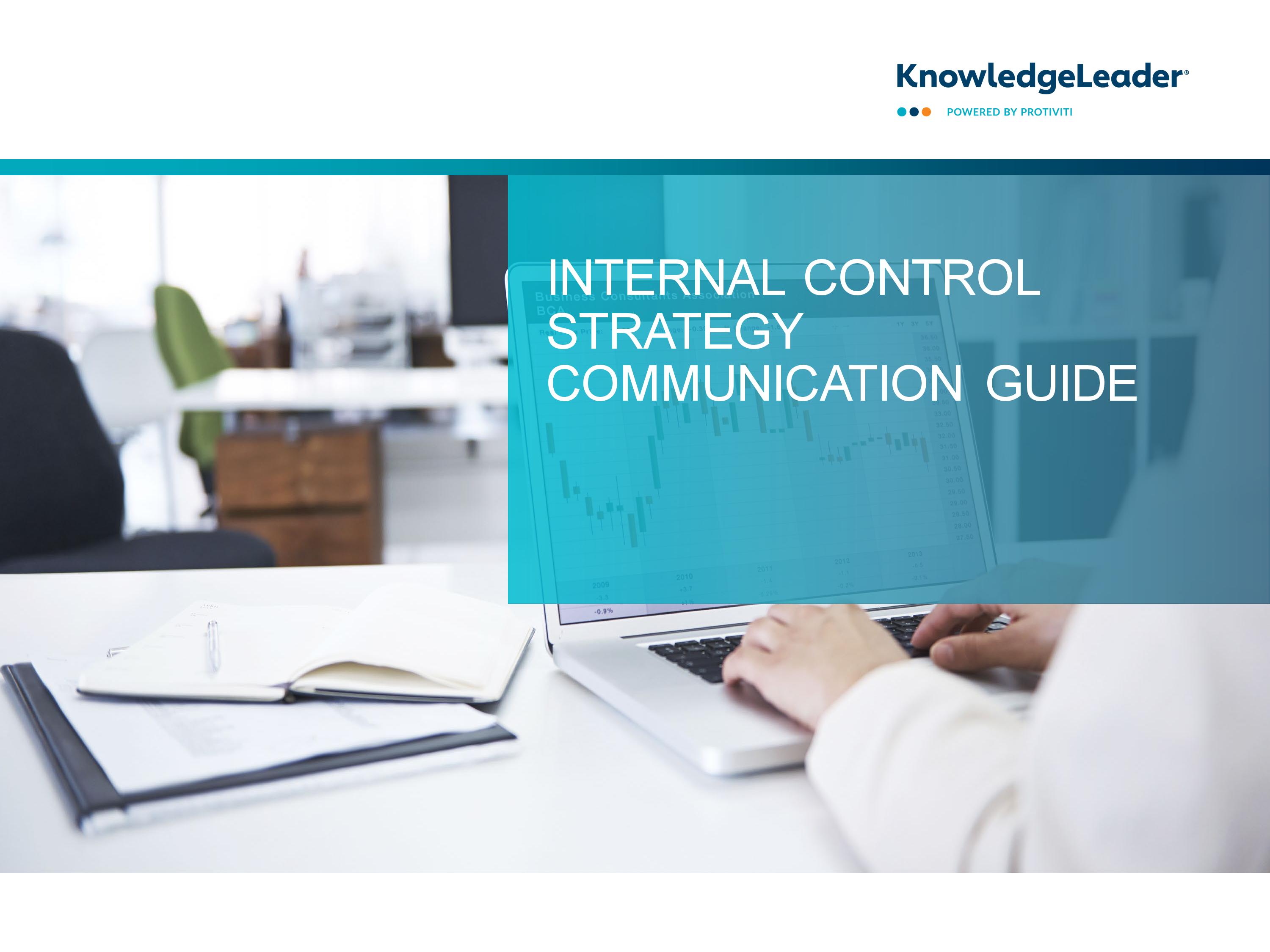 screenshot of the first page of Internal Control Strategy Communication Guide