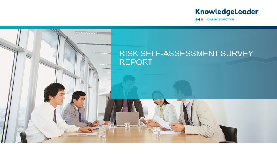 Screenshot of the first page of Risk Self-Assessment Survey Report