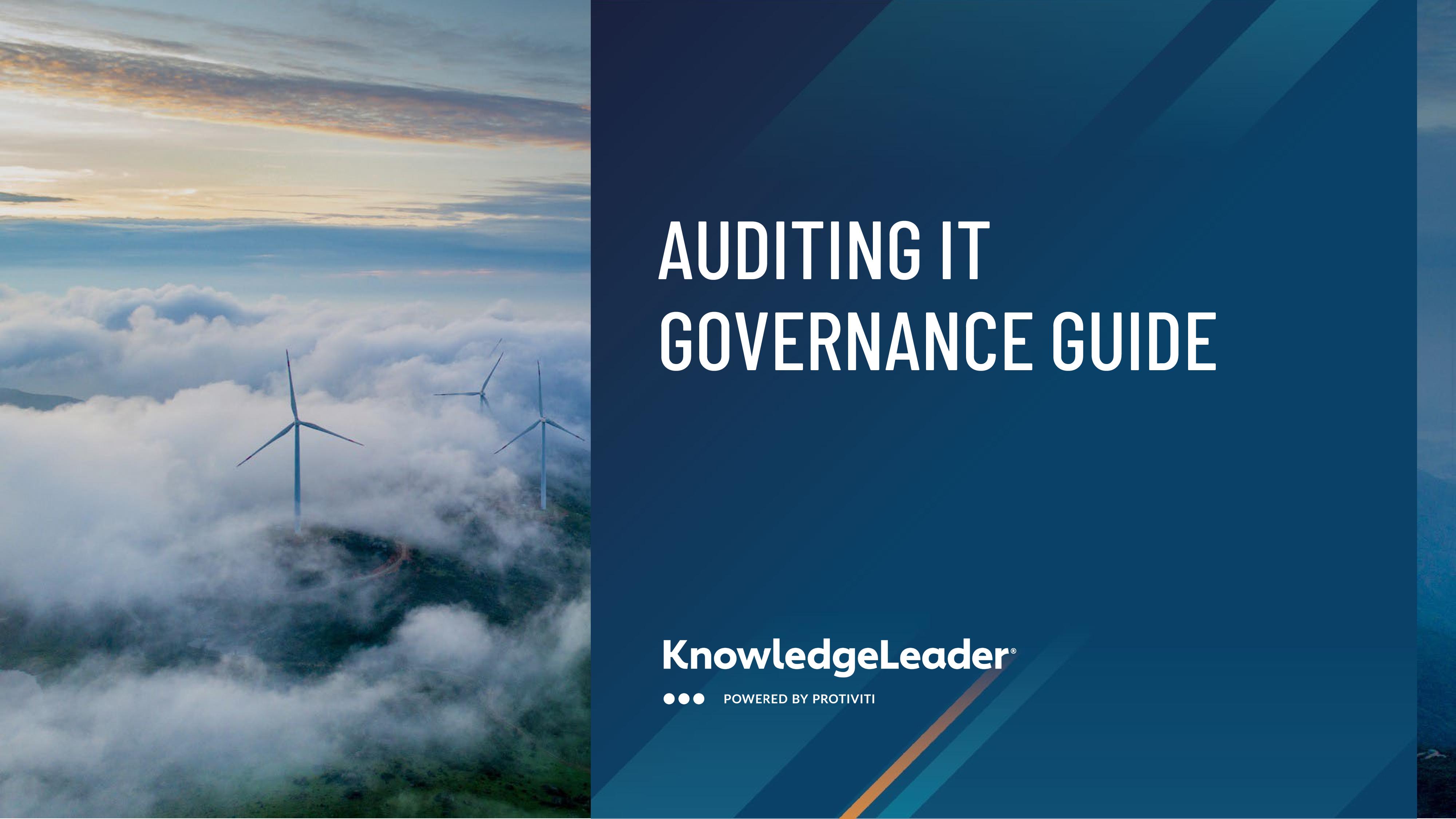 screenshot of the first page of Auditing IT Governance Guide